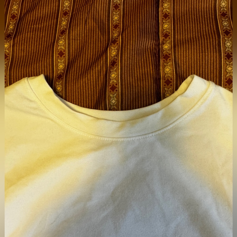 Women’s sleeveless white  tank crop Tee cotton/spandex blend sz ned - Picture 4 of 5